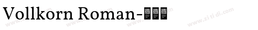 Vollkorn Roman字体转换